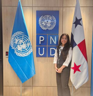 Paola Ortiz Vargas at the UNDP offices in Panama